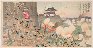 De Bezetting van Liaoyang door Kobayashi Kiyochika