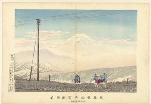 Uitzicht op de Fuji in de Hakone bergen