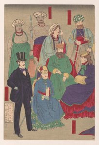 Weergave van klederdracht in alle landen door Kobayashi Kiyochika