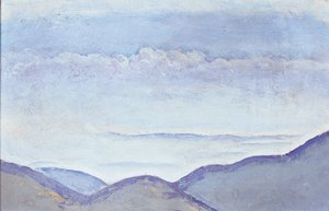 Berge - Bergen ... (olieverf op karton) door Koloman Moser
