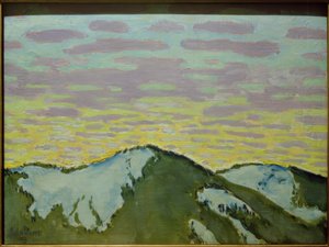 Bergtop in de sneeuw door Koloman Moser