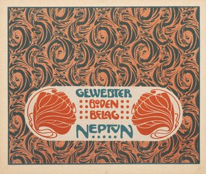 Geweven Vloerbedekking Neptunus door Koloman Moser