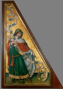 Sint Hermas van Philippopolis, bisschop (olieverf op hout) door Konrad Laib