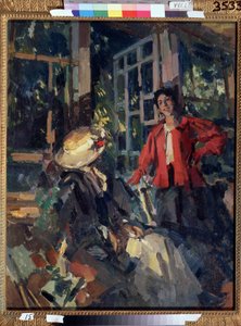 Aan het raam door Konstantin Alekseevich Korovin