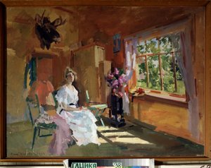 In de kamer door Konstantin Alekseevich Korovin
