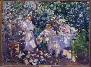 In de tuin door Konstantin Alekseevich Korovin