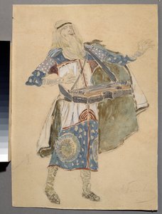 Kostuumontwerp voor de opera "Ruslan en Ludmila" van Mikhail Glinka door Konstantin Alekseevich Korovin