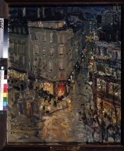 Parijs, Boulevard des Capucines door Konstantin Alekseevich Korovin