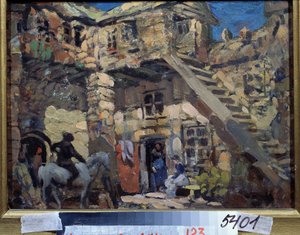 Decorontwerp voor het ballet Don Quichot van Leon Minkus door Konstantin Alekseevich Korovin