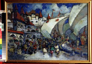 Decorontwerp voor de opera Sadko van N. Rimsky-Korsakov door Konstantin Alekseevich Korovin