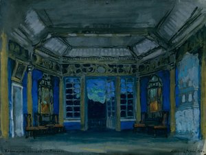 Toneelontwerp voor de opera Khovanshchina door M. Musorgsky, 1911 door Konstantin Alekseevich Korovin