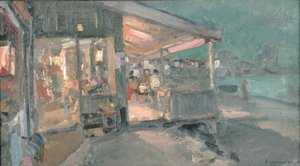 Theehuis op de Krim door Konstantin Alekseevich Korovin