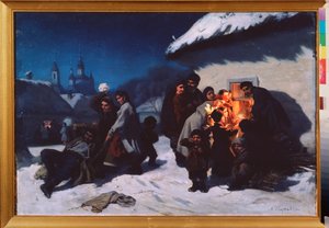 Het kerstlied in Oekraïne door Konstantin Alexandrovich Trutovsky