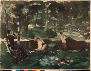Baden door Konstantin Andreevic Somov