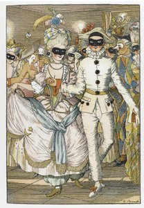 Illustratie voor boek Le Livre de la Marquise door Konstantin Andreevic Somov