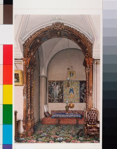 Interieurs van het Winterpaleis: De alkoof van de studeerkamer van Grootvorst Nicholas Nicolaievich door Konstantin Andreyevich Ukhtomsky