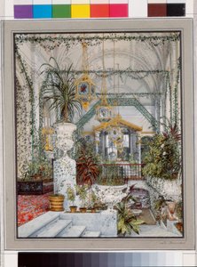 Interieurs van het Winterpaleis: De wintertuin van keizerin Alexandra Fjodorovna (1860s)