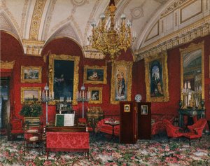 Interieurs van het Winterpaleis. De Studiekamer van Grootvorstin Maria Nikolajevna, Eind 19e eeuw