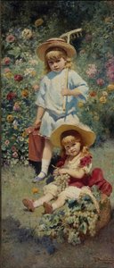 Portret van de kinderen van de kunstenaar, 1882 door Konstantin Egorovich Makovsky