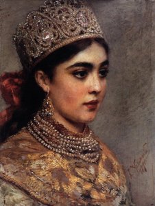 De Boyar vrouw, 1890 door Konstantin Egorovich Makovsky