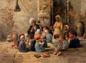 Een school in Caïro door Konstantin Egorovich Makovsky