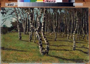 Op het platteland. Berkenbos door Konstantin Ivanovich Gorbatov