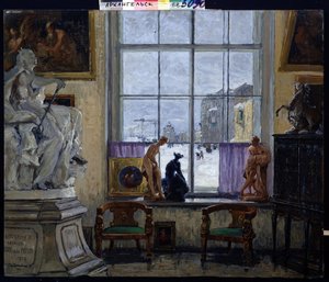 Een museumzaal door Konstantin Ivanovich Gorbatov