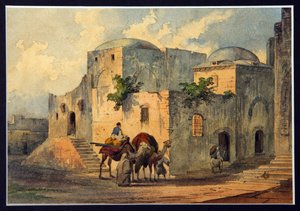 Via Dolorosa en huis van Pontius Pilatus in Jeruzalem door Konstantin Karlovich Gerz