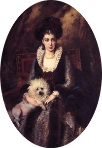 Maria Aleksejevna Makovskaja door Konstantin Makovski (1839-1915)