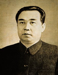 Kim Il Sung (zwart-wit foto)