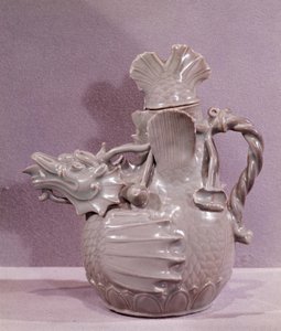 Koreaanse kunst: keramische aquamarijn in de vorm van een waterdraak. Koryo-periode