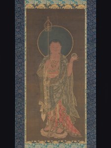 Hangende Rol van Kshitigarbha, 1300-50 door Korean School