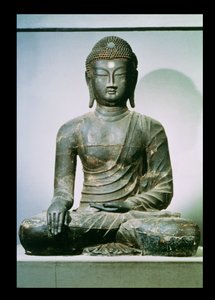 Zittende Sakyamuni Boeddha uit Chungung-ni door Korean School
