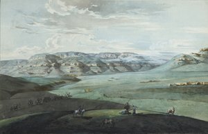 Uitzicht op Kaukasische mineraalwateren en het fort van Kislovodsk, 1805
