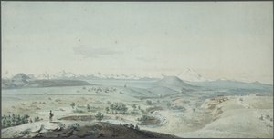 Uitzicht op het Konstantinogorsk Fort vanaf de Berg Mashuk, 1805 door Korneev