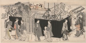 Terugkeer van een poëziebijeenkomst door Kubo Shunman
