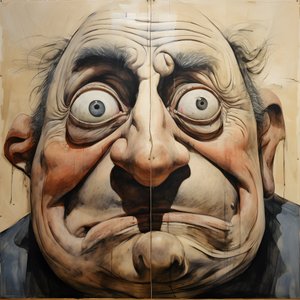 200 jaar oude gigantische schattige oger gezicht 2