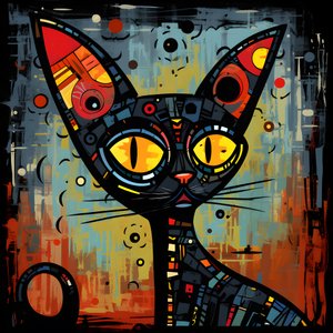 cartoon grillige sfinx kat