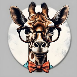 Giraffe met bril 1