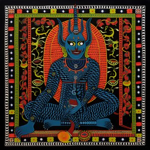 de duivel lucifer leunt achterover in een duivels paleis 4