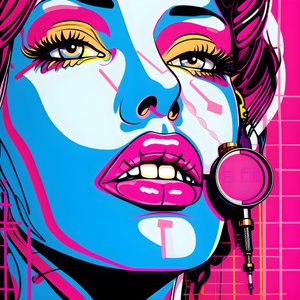 Hot pink lippen 2 door Kurt Heppke