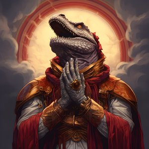 killer queen biddende T-Rex 4