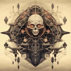 Leonardo da Vinci concept schets album artwork wortel van een boom die uit de grond groeit en als Jack en de bonenstaak naar de hemel reikt 4 door Kurt Heppke