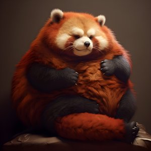 Rode panda en obese mensenkind 1