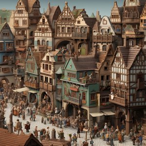 stad met veel mensen realistisch 4