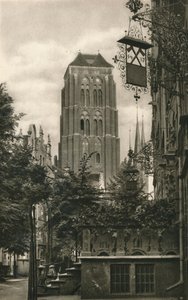 Danzig. Jopengasse - Marienkirche, 1931