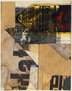 Merzbild, 1922 door Kurt Schwitters