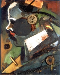 Merzbild 1A (De dokter) door Kurt Schwitters