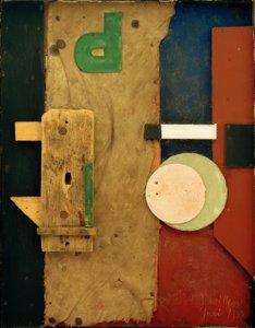 Merzbeeld P roze door Kurt Schwitters