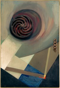 Merzbeeld met Ketting door Kurt Schwitters
